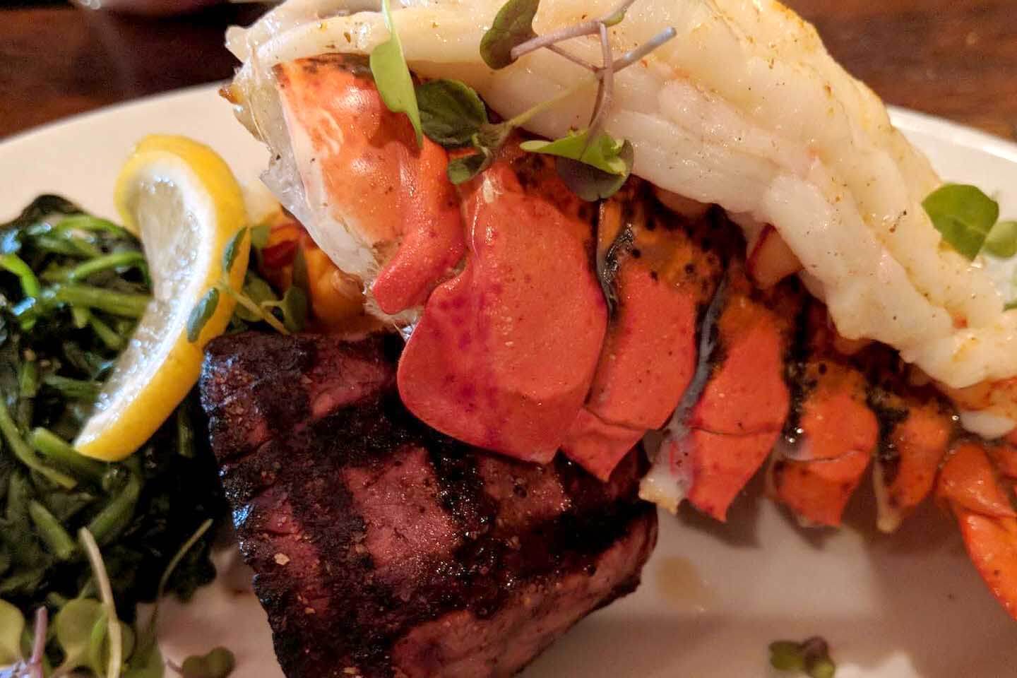 Turners Restaurant lobster and steak