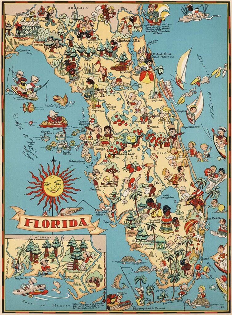 Vintage Florida Map Puzzle