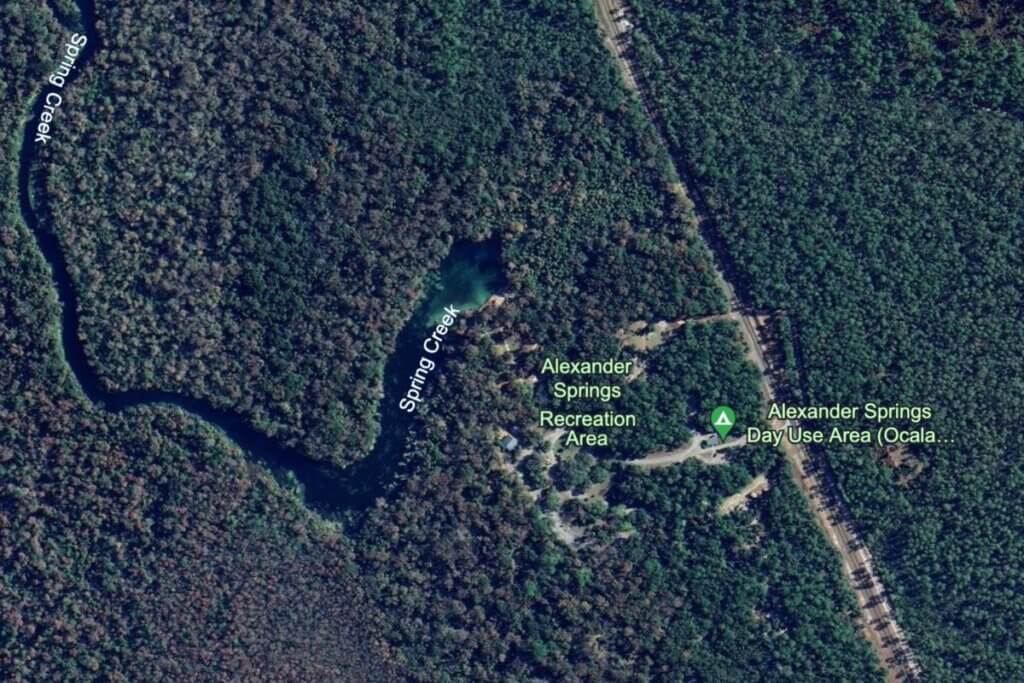 Alexander Springs in Ocala National Forest map