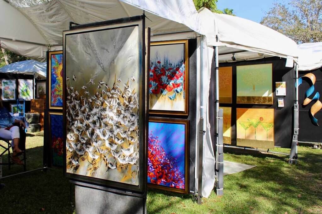 Art on display at an art fair