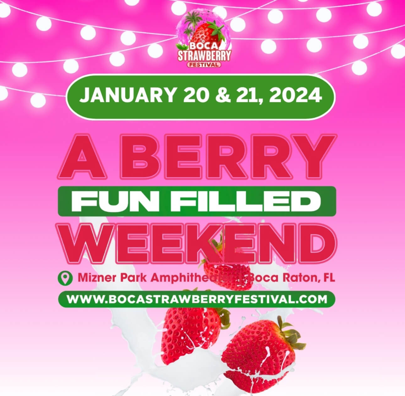 Boca Strawberry Festival promotional flyer. 