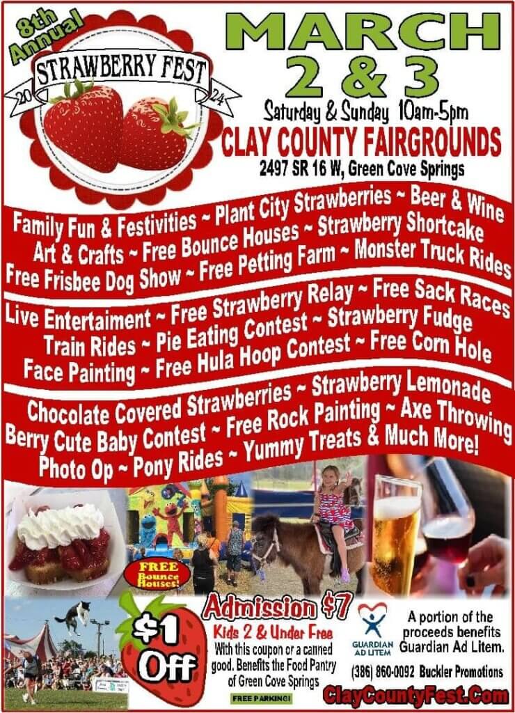 Clay County Strawberry Festival Promotional Flyer