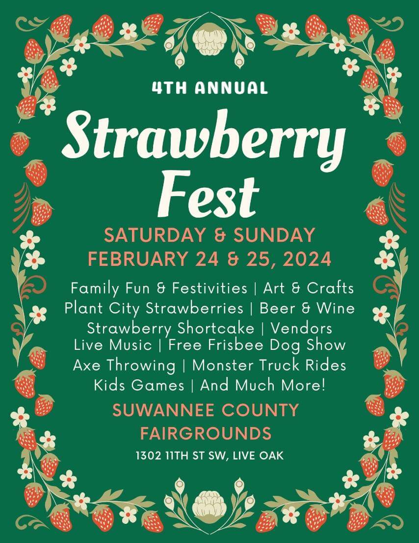 Live Oak Strawberry Fest promotional flyer 