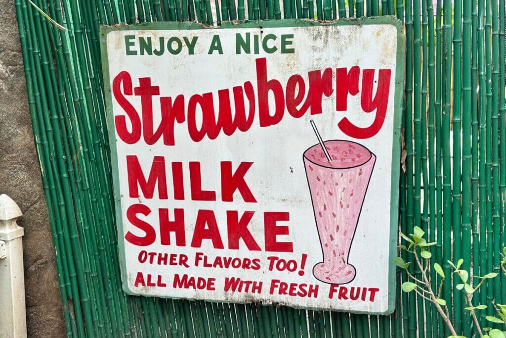 Strawberry milk share sign