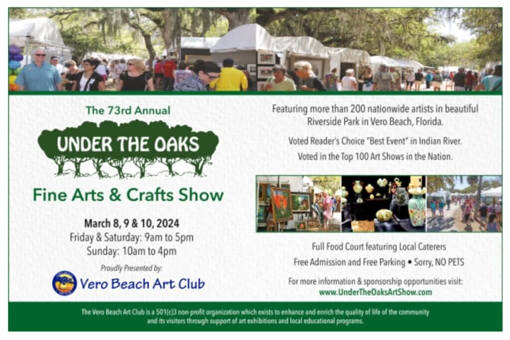 
73rd Annual Under the Oaks Fine Arts and Crafts Show poster