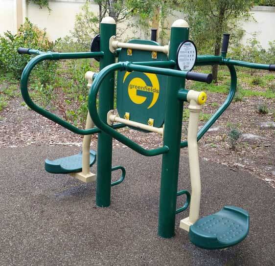Park workout equipment. 