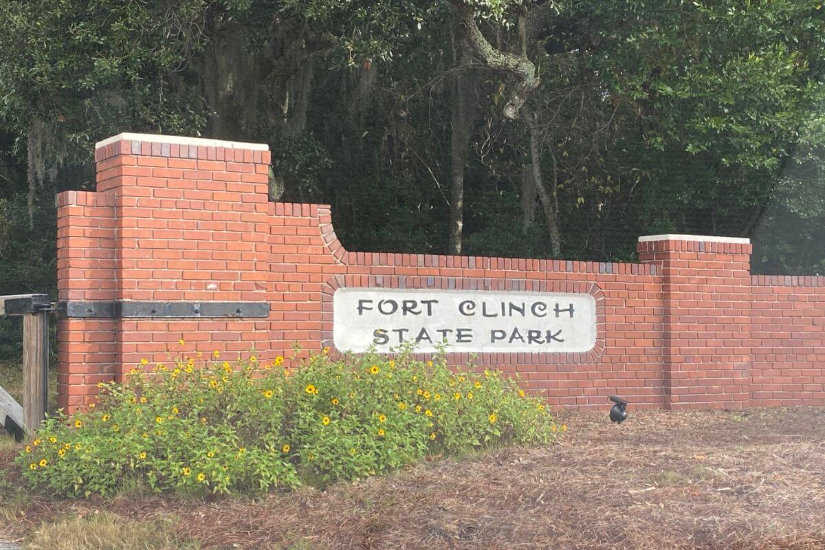 Fort Clinch State Park entrance.
