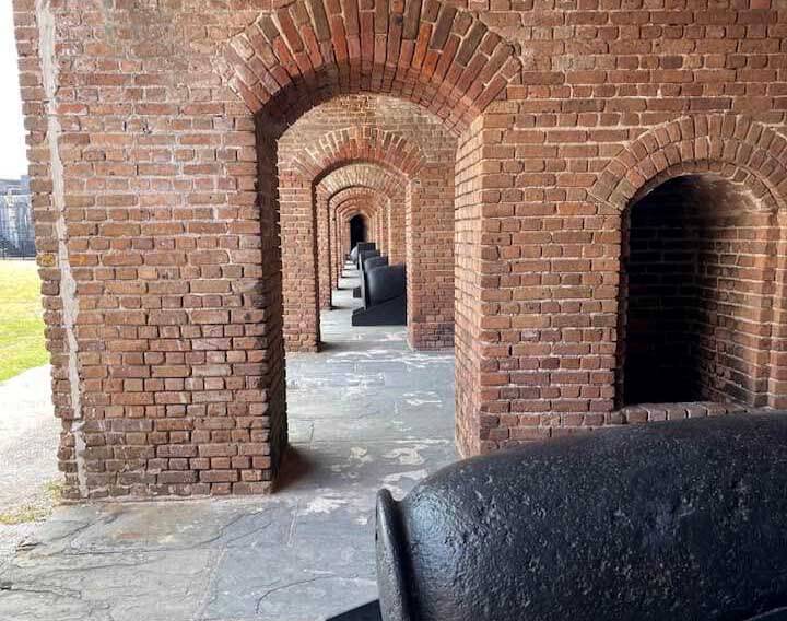 Canons in the fort. 