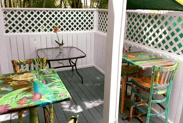 Porch at Caribbean House Key West. 