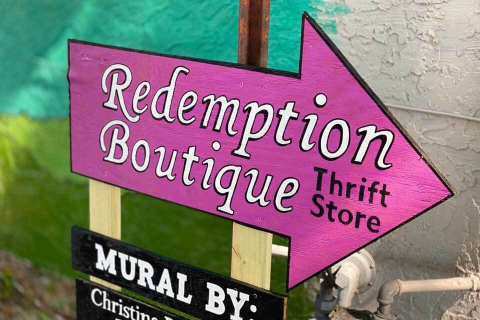 Redemption Boutique Thrift Store sign