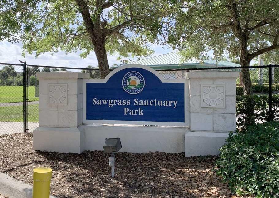 Sawgrass Sanctuary Sign.  