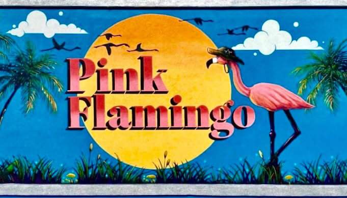 Pink Flamingo Wall Mural.