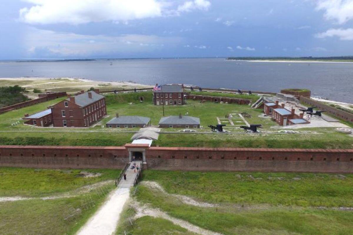aerial view of fort.