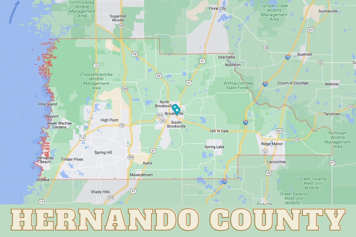 Hernando County map