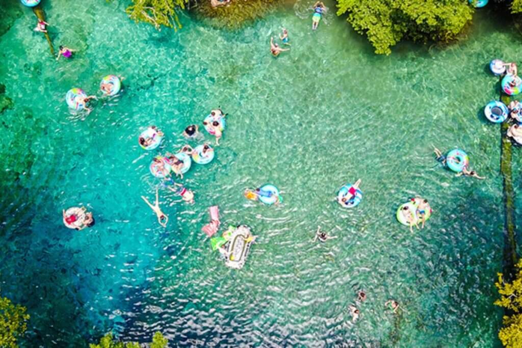 people tubing in water at Ginnie Springs a great place to photograph in Florida