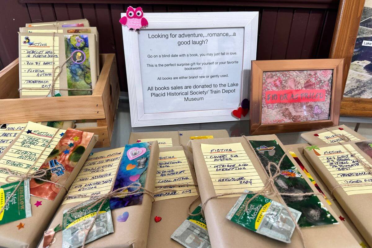 Blind date with a book from Lake Placid Historical Society and Train Depot. 