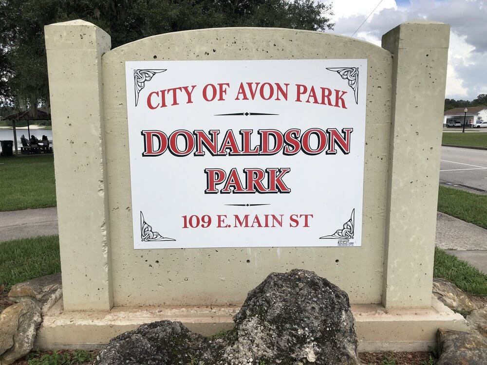 City of Avon Park Donaldson Park Sign 