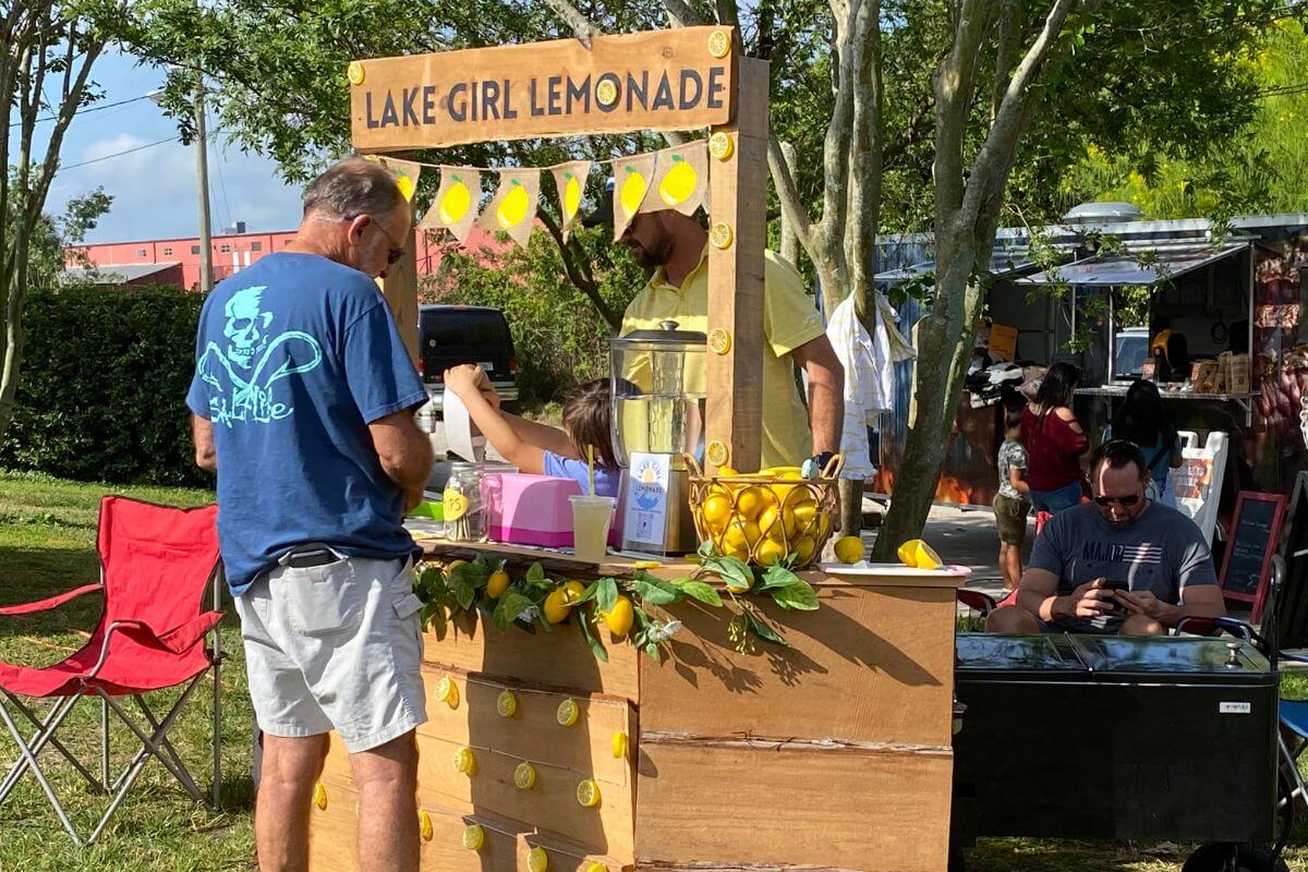 Lemonade stand at Lake Placid Farmers Market. 