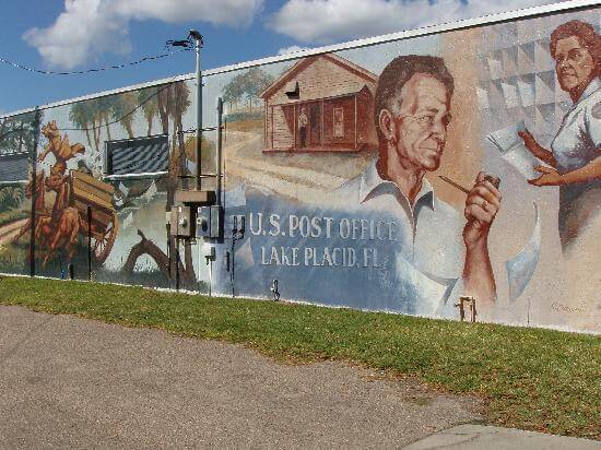 Mural on a wall in Lake Placid Florida. 