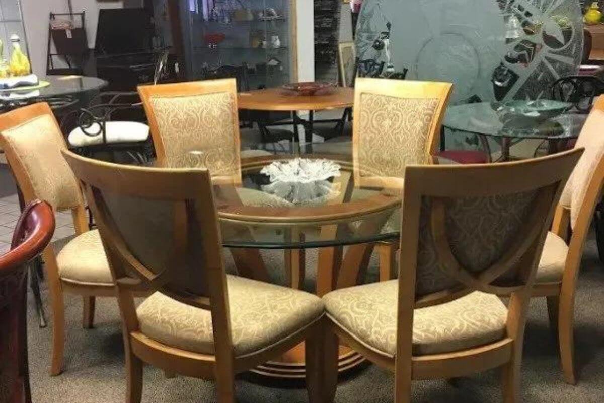 dining table and chairs.