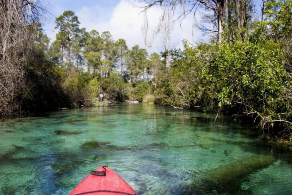 kayak on water