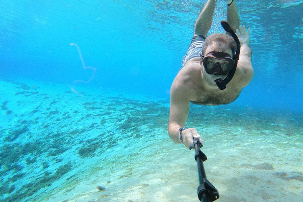 person snorkeling.