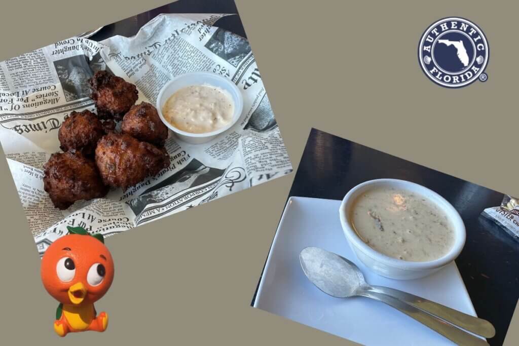 The Crab Plant conch fritters and chowder in Crystal River