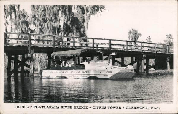 
Duck Boat at Platlakaha River Bridge bear Citrus Tower.