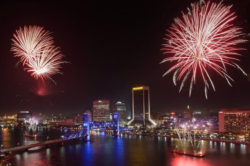 Jacksonville downtown fireworks
