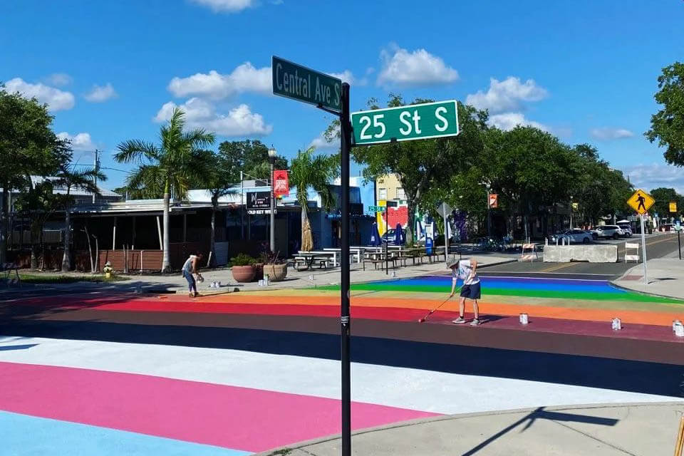 Painted Pride Street in St. Pete