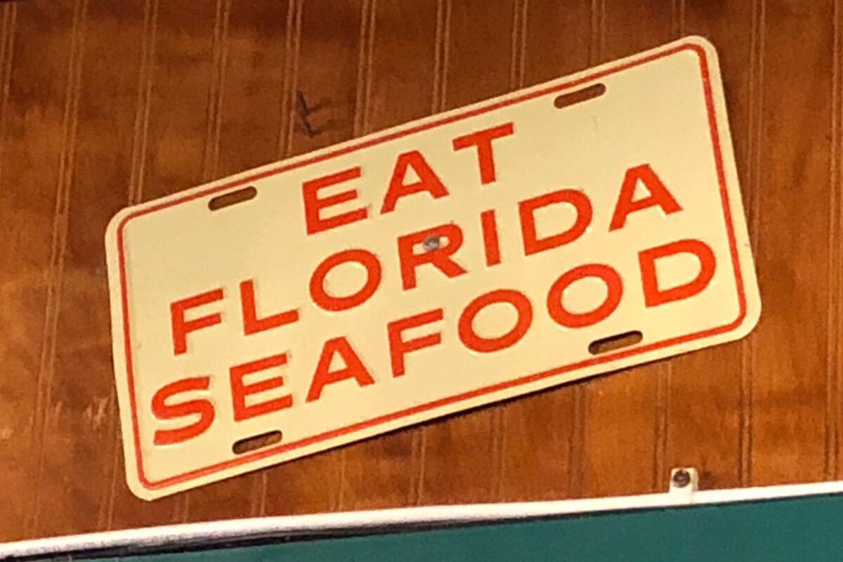 Eat Florida Seafood sign.