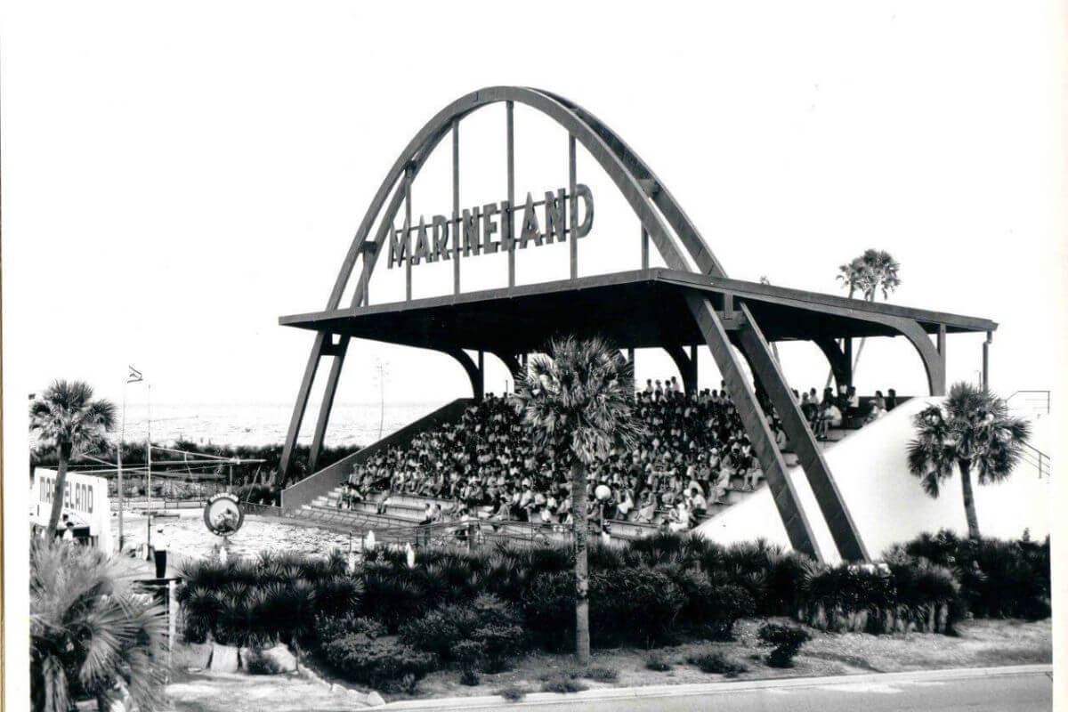old photo of Marineland stadium. 
