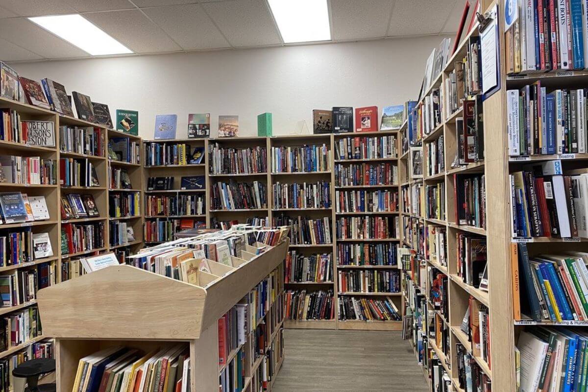 Book store interior. 