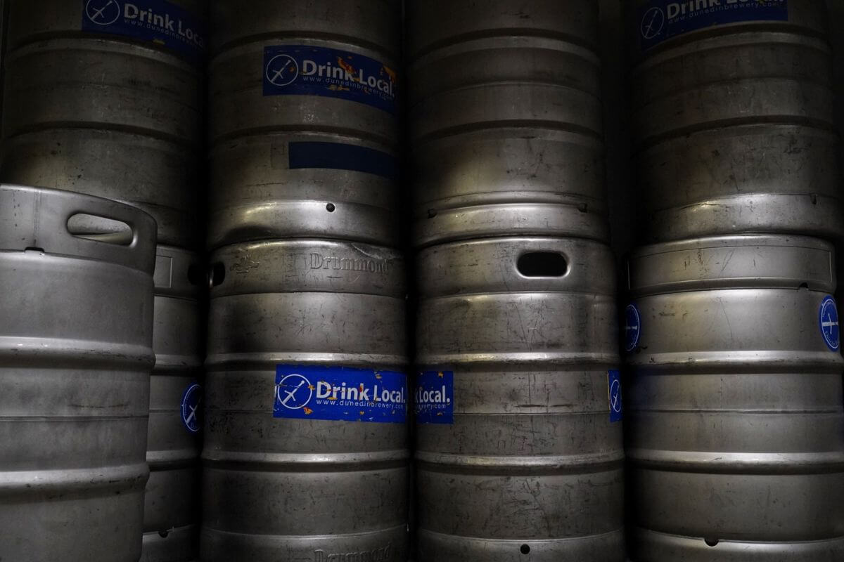 Beer barrels. 
