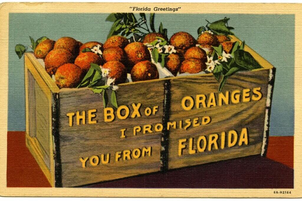 orange crate postcard