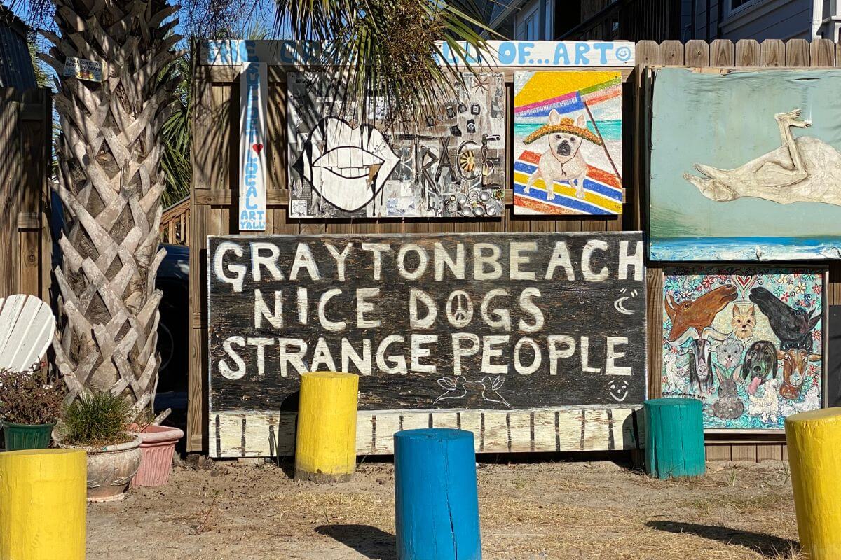 Grayton Beach sign in Santa Rosa Beach area.
