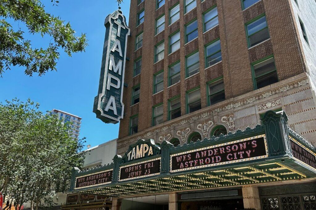 Tampa Theatre exterior from 2023