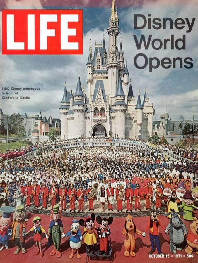 Life Magazine cover Walt Disney World Opens in October 1971. 