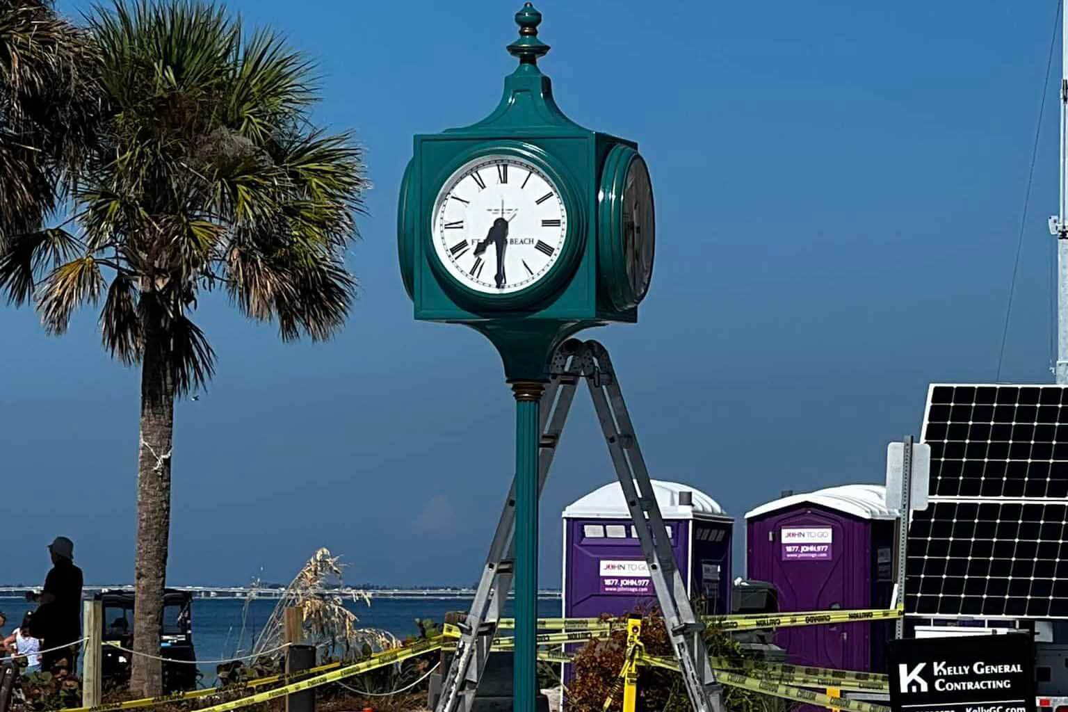 New clock installation in Fort Myers Beach in September 2022