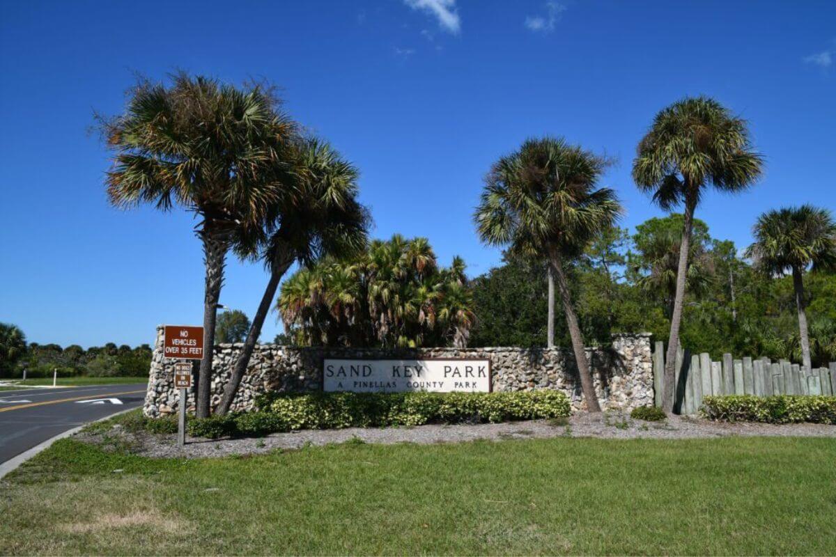 Sand Key Park entrance in Pinellas County
