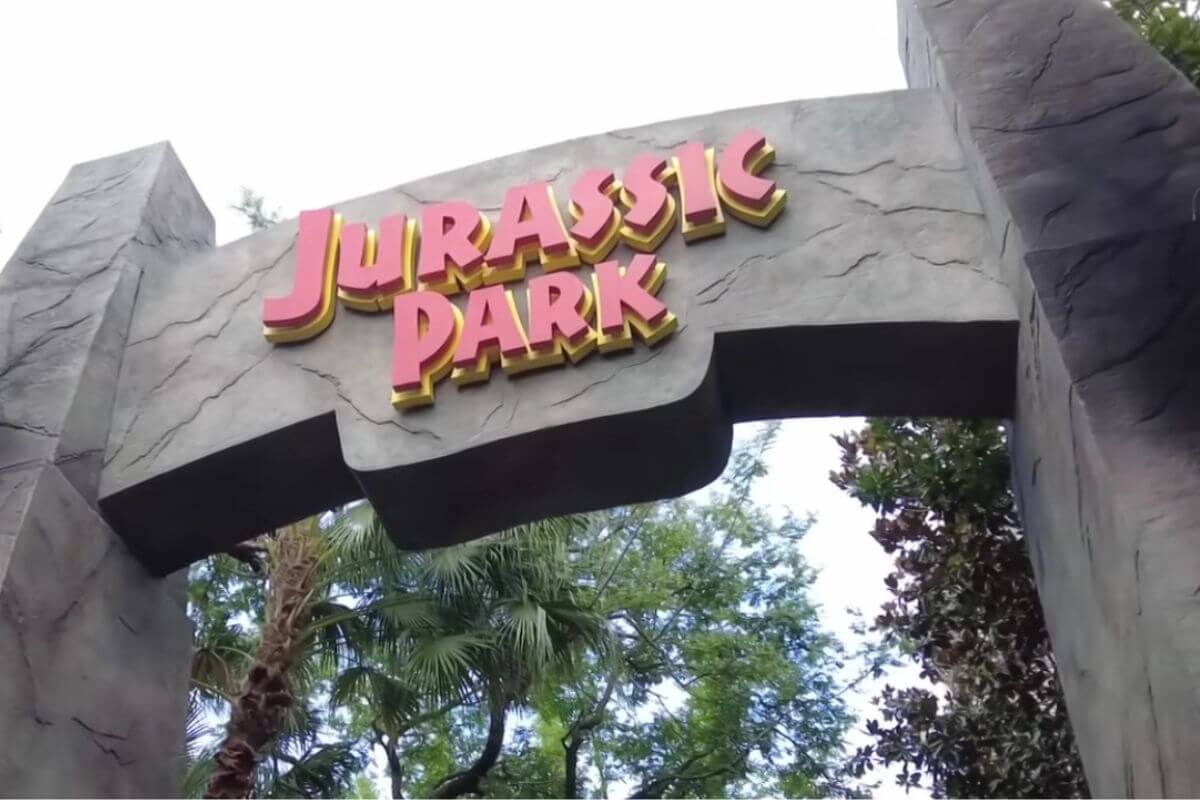 Jurassic Park entrance at Island of Adventure Park.