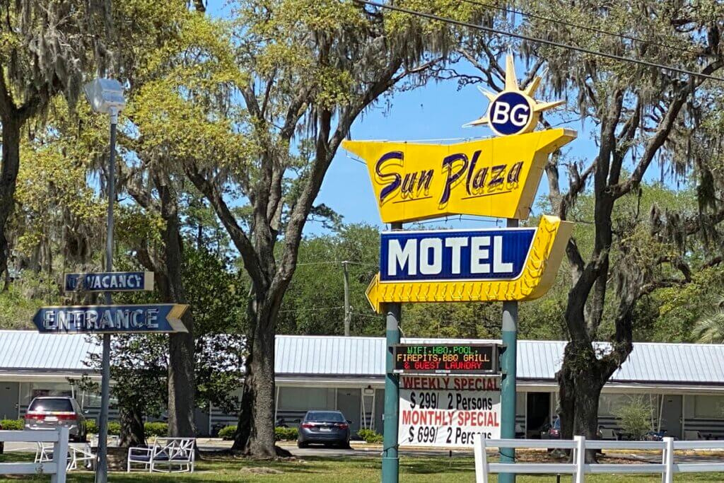 sign for motel