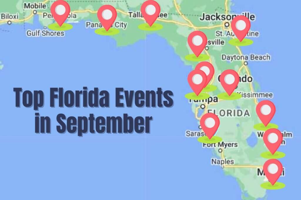 Top Florida Events in September map
