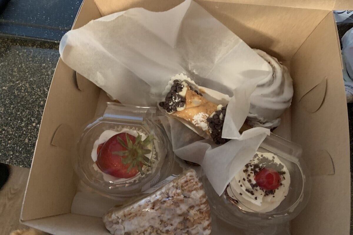 Box of baked goods from a Tampa bakery. 