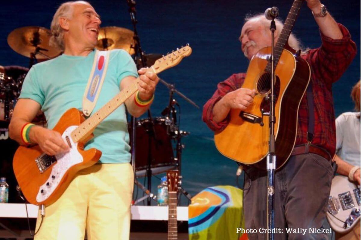Jimmy Buffet and David Crosby performing together