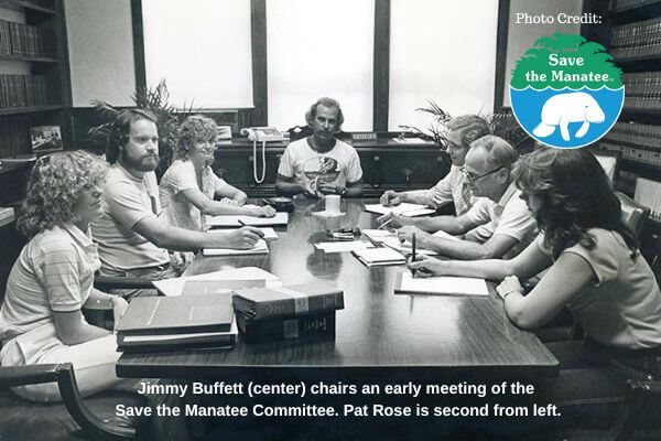 Jimmy Buffett at Save the Manatee meeting. 