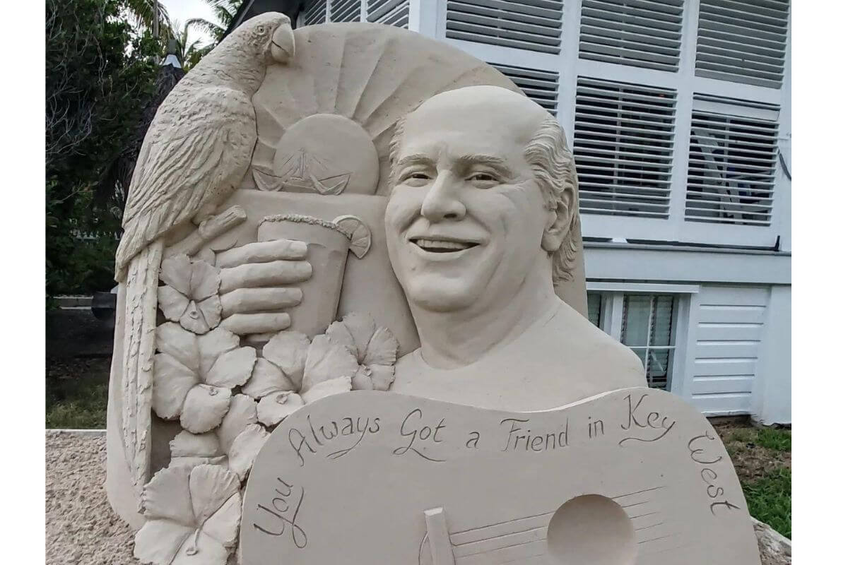 Key West Sand Sculpture of Jimmy Buffett
