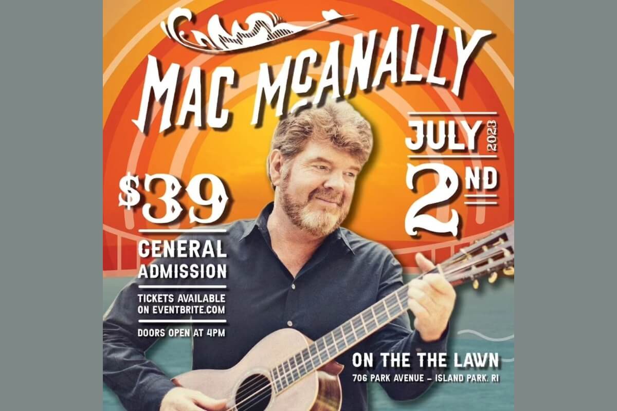 Mac McAnally July 2nd Show in Rhode Island Poster