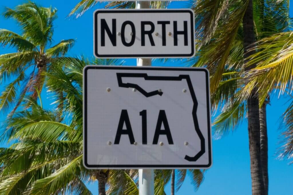 North A1A sign