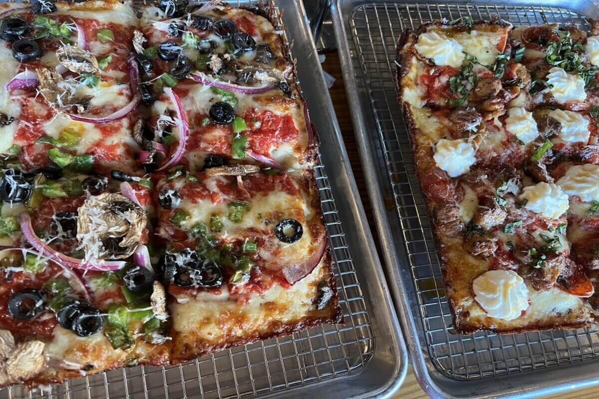 two different pizzas